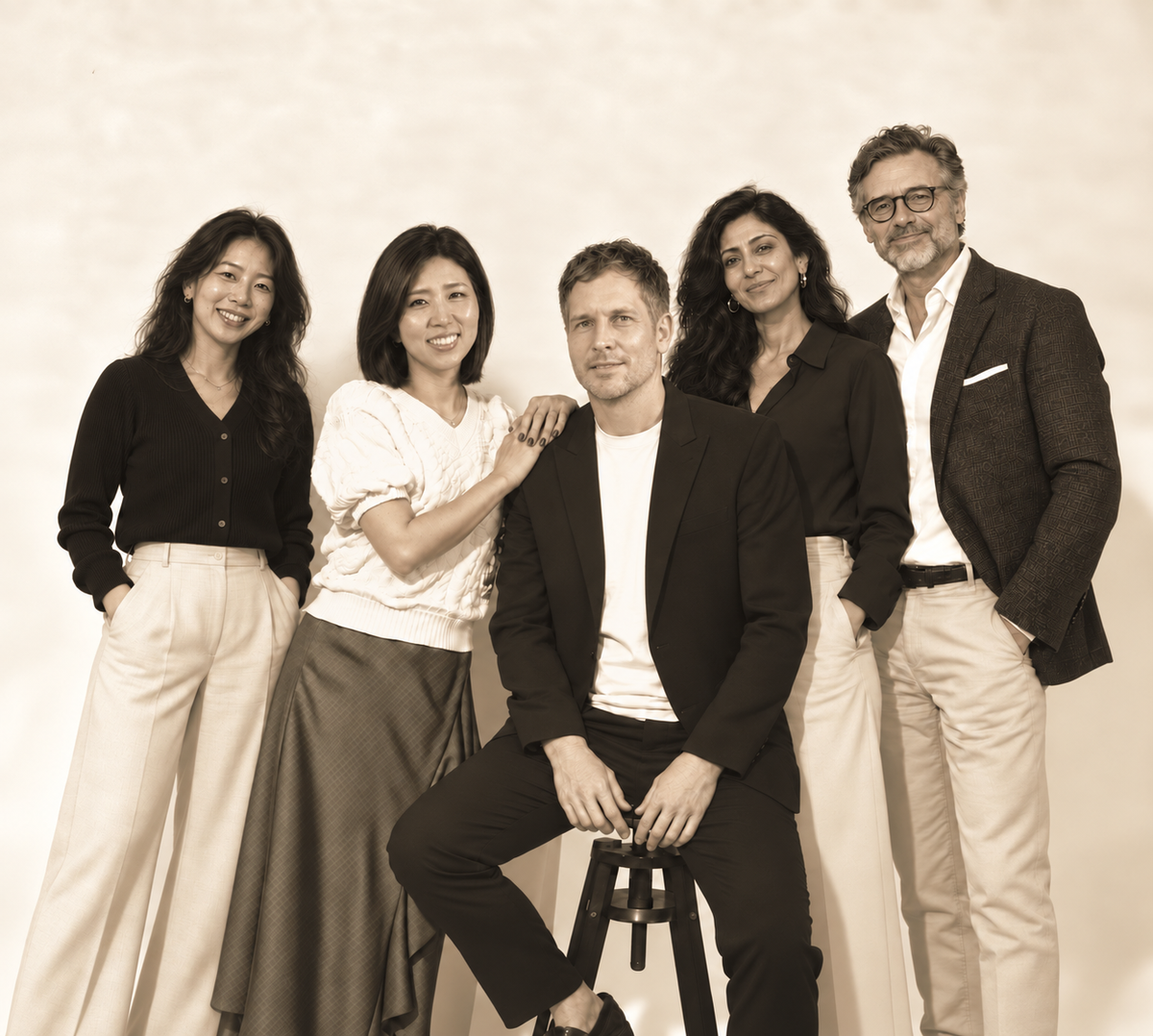 Five members of the Stellar team photographed together.